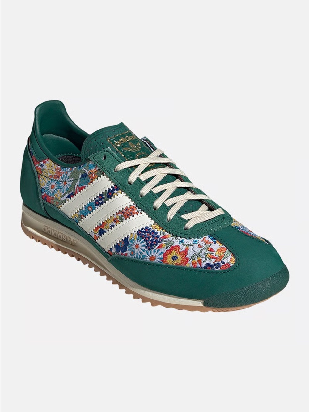 adidas x Liberty London SL 72 Floral Green Retro Sneakers